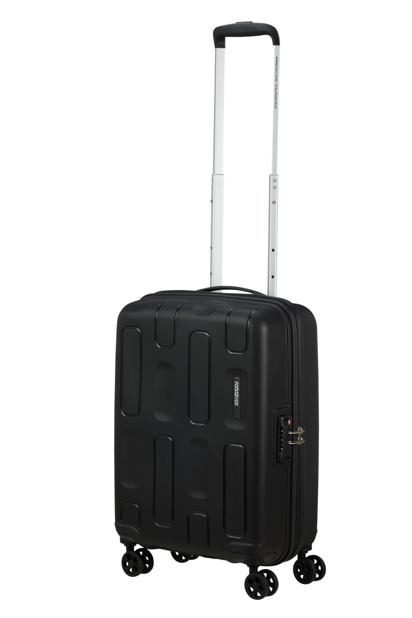 American Tourister Ellipso - Handgepäck Koffer 55x40x20 cm, Hartschalen Kabinentrolley, Ryanair-/EasyJet-kompatibel, Leicht, 2.10 KG - 32L - Schwarz (Black) 6