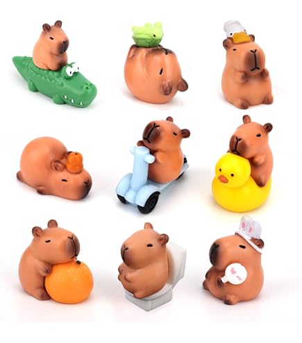 100 Miniaturas De Capibaras De Resina De 0,9x1,1 Cm | Figuras Adorables Para Casas De Muñecas, Jardines De Hadas Y Decoración De Paisajes