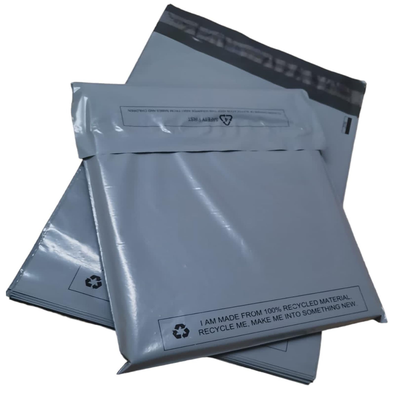 25x Grey Mailing Bags 12 x 16 inch Shipping Bags - Strong Postal Parcel Bags for Posting Clothes 100% Recyclable Postage Bags Plastic Delivery Packing Packaging Post Bags