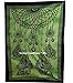 Tapestry Single Dream Catcher hippie mandal Wall Hanging Art Decor Mandala Tapestries Hippie Dorm 84X55 inches AAKRITI GALLERY (Green)