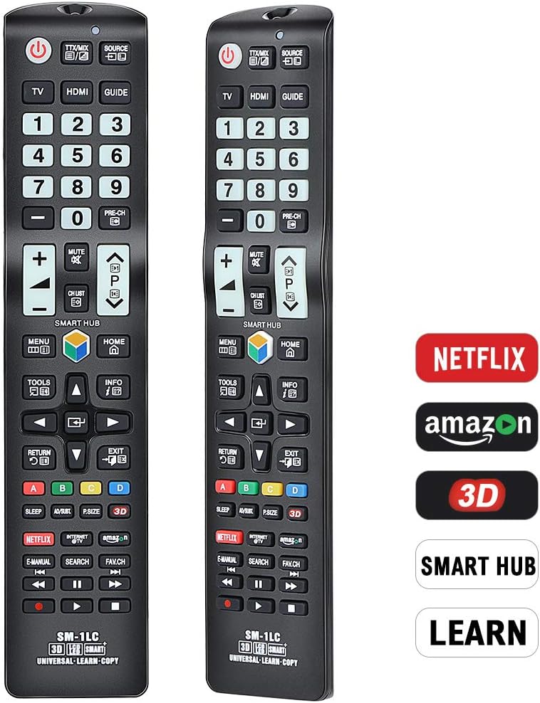 Universal SM-1LC Remote Control for All Samsung LCD LED HDTV 3D Smart TVs