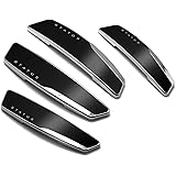 4 Pcs Status High Glossy Slim Door Edge Guards Bumper Protector Trim Guard Sticker Molding Black Color for Motors Auto Vehicl