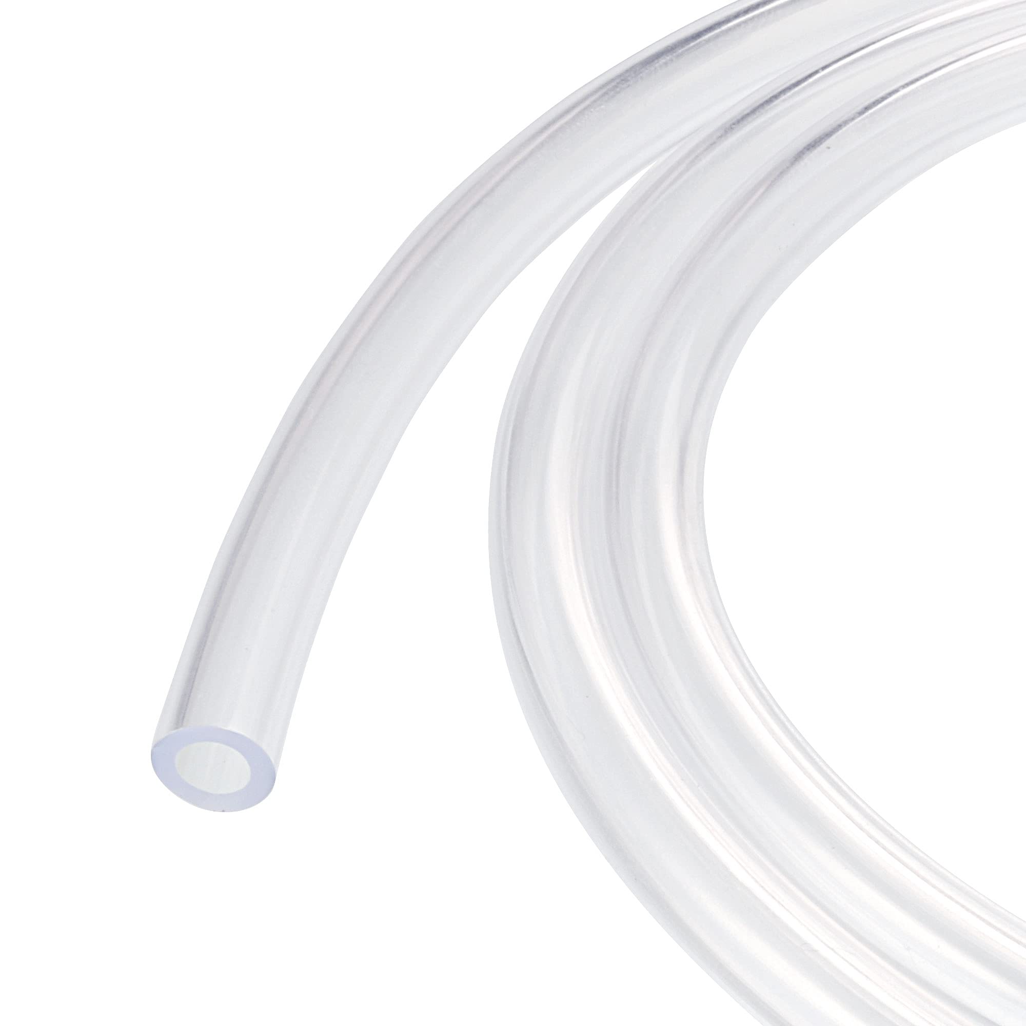 sourcing map PVC Transparent Hose Vinyl Tubing 5mm ID 8mm OD 4m Flexible Lightweight for Water Tube,Air Line