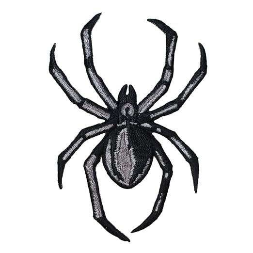 Amazon.com: Creepy Black & Grey Black Widow Spider - Embroidered Iron