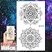 COKTAK 8 Pieces/Lot Black Henna Mandala Flower Temporary Tattoos For Girls Women Sexy Body Art Tribal Indian Mehndi Arm Tattoo Stickers Sheets Female Fake Waterproof Lace Tatoos Wedding Decor Flora