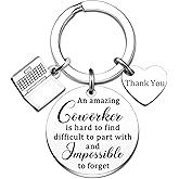 Wrpixe Coworker Leaving Goodbye Gifts for Coworkers Keychain Office Leaving Job Gift for Women Office Gift for Colleague Co Worker Keychain Small Farewell Christmas Presents for her