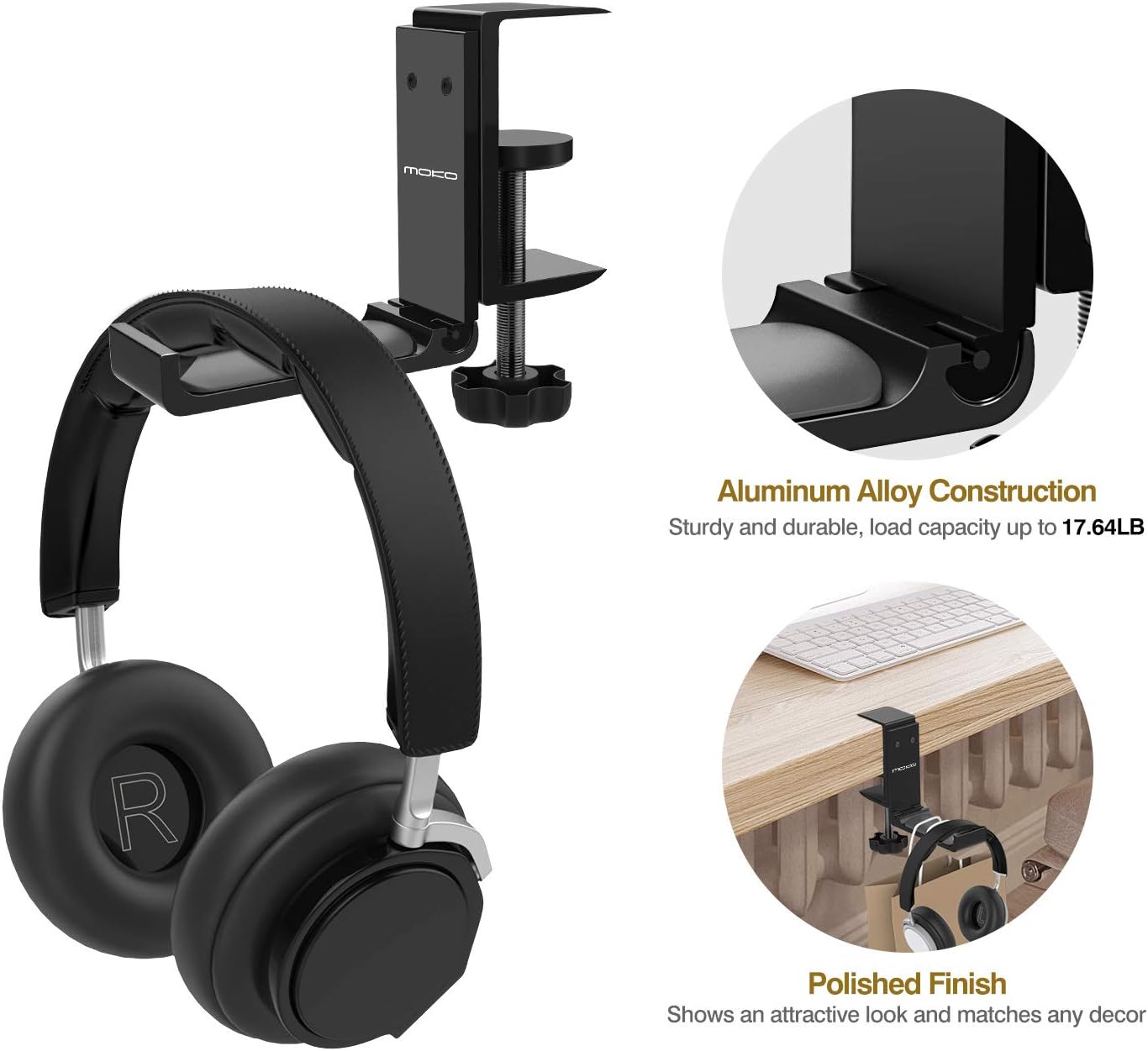 Gaming Headphones MoKo Headphone Stand Black AudioTechnica Universal