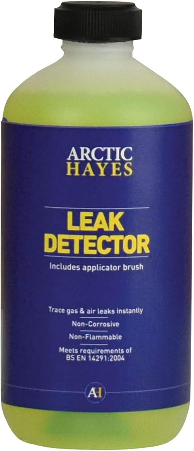 Arctic Hayes Leak Detector Fluid 250ml Brush On Cap Non Flammable Non Corrosive