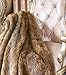 Lindsey Home Fashion Faux Fur Throw, Blankets for Bed Super Soft Fiber, Mink, Wolf, Bear, Coyote, 60