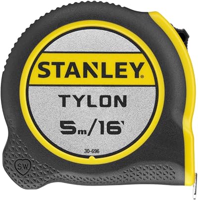 Stanley Tape Measure 5M 16 Inch Compact Case Cushioned Grip Yellow