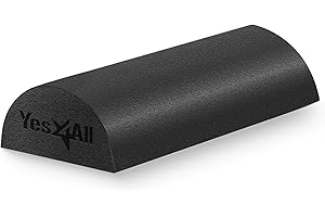 Yes4All Medium Firm Half Foam Rollers for Post-Workout Relaxation, 12/18/24/36 inch PE Foam Roll for Back Massage & Yoga Exer