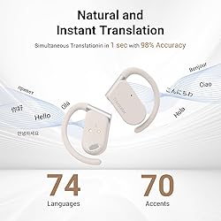 ANFIER M9 AI Language Translator Earbuds Open-Ear