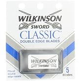 Schick Wilkinson Sword Double Edge Single Razor Cartridge, 5 Blades (6 Pack)