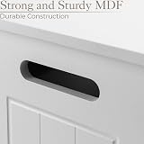 CHRISTOW White Laundry Box Wooden Bathroom Storage Cabinet 90cm H view 4