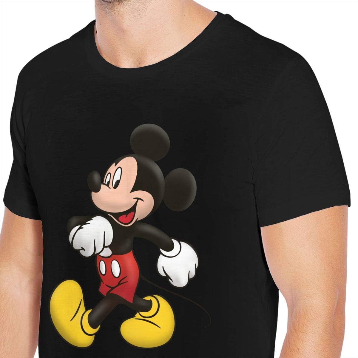 Amazon Co Jp Missy 個性的な メンズ 吸汗 シャツ ラウンドネック ショートスリーブ アメリカ テレビ アニメ ミッキー ネズミ キャラクター プリント インナー 薄手 カジュアル 涼感シリーズ ヒップホップ系 Black 6xl 服 ファッション小物