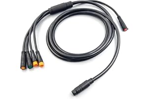 HUDAMZKY Electric Bike 1T4 1T5 Waterproof Cable Controller Light Ebrake Throttle Display E-Bike Cable Conversion Accessories（1T5）
