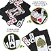 Joyoldelf Creative Playing Cards, Plastic PVC Waterproof Poker Deck of Cards with Black Backing in Box for Cardistry, Magic Trick and Party (Black) (Black-White)