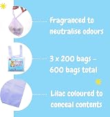 Kordis 600 Tie Handle Scented Nappy Bags 200 per pack 3 packs view 7