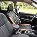 Raptor Vinyl Universal One Front Leather Seat Cover Fits Car Trucks suv with Airbag Split Low Back Bucket Seat Protector Black/Orange