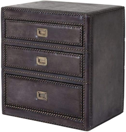Amazon Com Leather Side Table Eichholtz Flemming Gunmetal