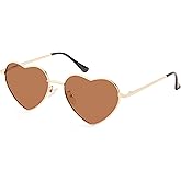 FEISEDY Polarized Heart Sunglasses Women Men Metal Frame Cute Lovely Glasses UV400 Protection B2375