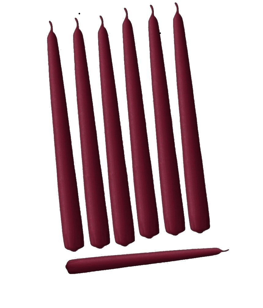 Bulk 12" Burgundy Unscented Taper Candles (144 Pieces), Burgundy Amazon.co.uk Kitchen & Home