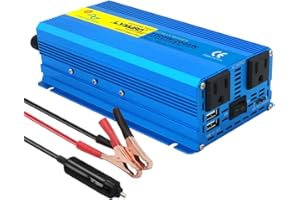 Cantonape 1000W Pure Sine Wave Inverter 12V to 110V AC Power Inverter Converter with 3.1A USB Car Adapter and Cigarette Lighter Plug for Car Outdoor