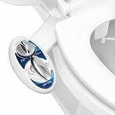 LUXE Bidet NEO 320 - Warm Water Bidet Attachment for Toilet Seat, Blue | Non-Electric, Warm Water, Dual Nozzle, Self-Cleaning, Adjustable Water Pressure, Rear &amp; Feminine Wash