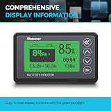 Renogy 500A Battery Monitor with Alarm Capacity and Voltage Indicator view 3