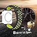 yearscase 38MM Soft Silicone Bracelet Sport Replacement Strap Wristband with Ventilation Holes for Apple Watch Nike+ and Apple Watch Series 1 2, M/L Size ( Black / Volt Yellow )