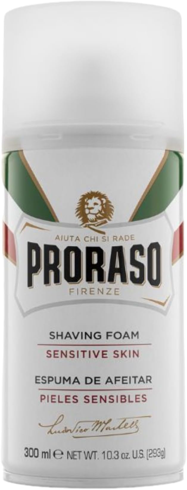 Proraso Shaving Foam 300ml Sensitive White Italian Oat Green Tea