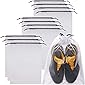 DIOMMELL Set of 12 Transparent Shoe Bags for Travel Large Clear Shoes Storage Organizers Pouch with Rope for Men and…