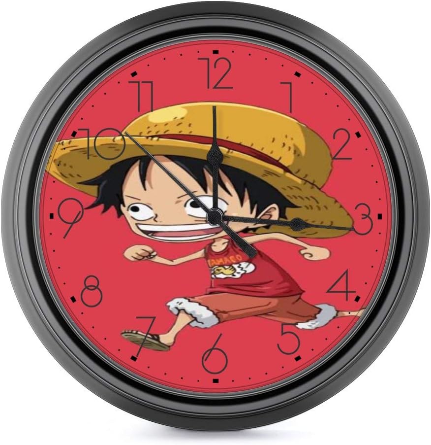 Amazon Co Jp ワンピースモンキー D ルフィファッション漫画アニメーションゲームヨーロピアンスタイルの掛け時計クラシックな掛け時計は アートキッチン オフィス レトロな掛け時計 家の装飾フレームレスサイレント卓上時計を邪魔しません ホーム キッチン