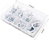 Tinsellns 70pcs White Screw In Eye Hooks Steel Plastic Coated Ceiling Hooks view 2
