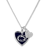 From the Heart Enterprises Penn State Amara Crystal Heart Silver Chain Necklace Jewelry Gift PSU, Blue