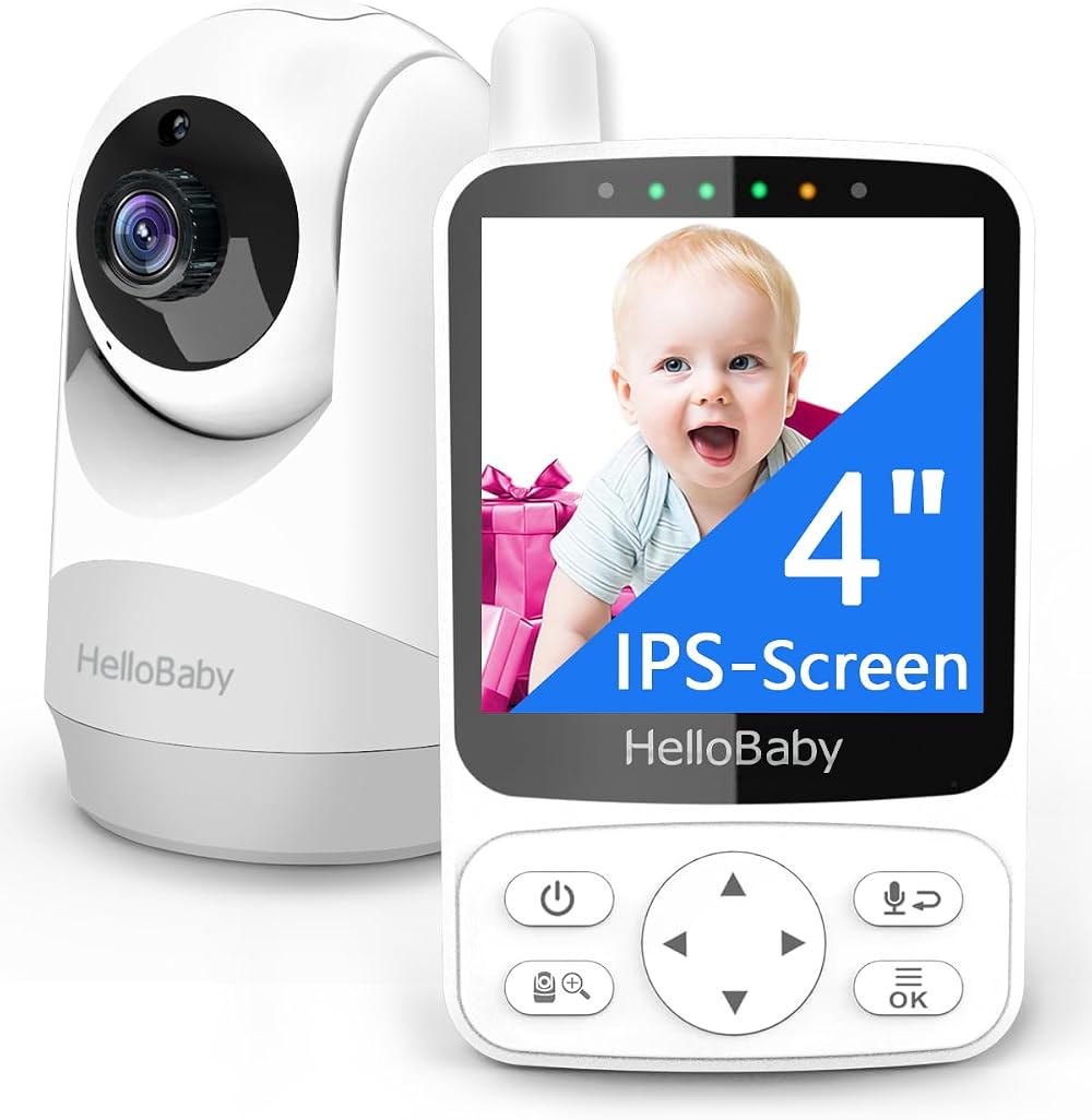 HelloBaby Baby Monitor Camera No Wifi 29 Hour 355° Pan Tilt 2x Zoom 2-Way Talk