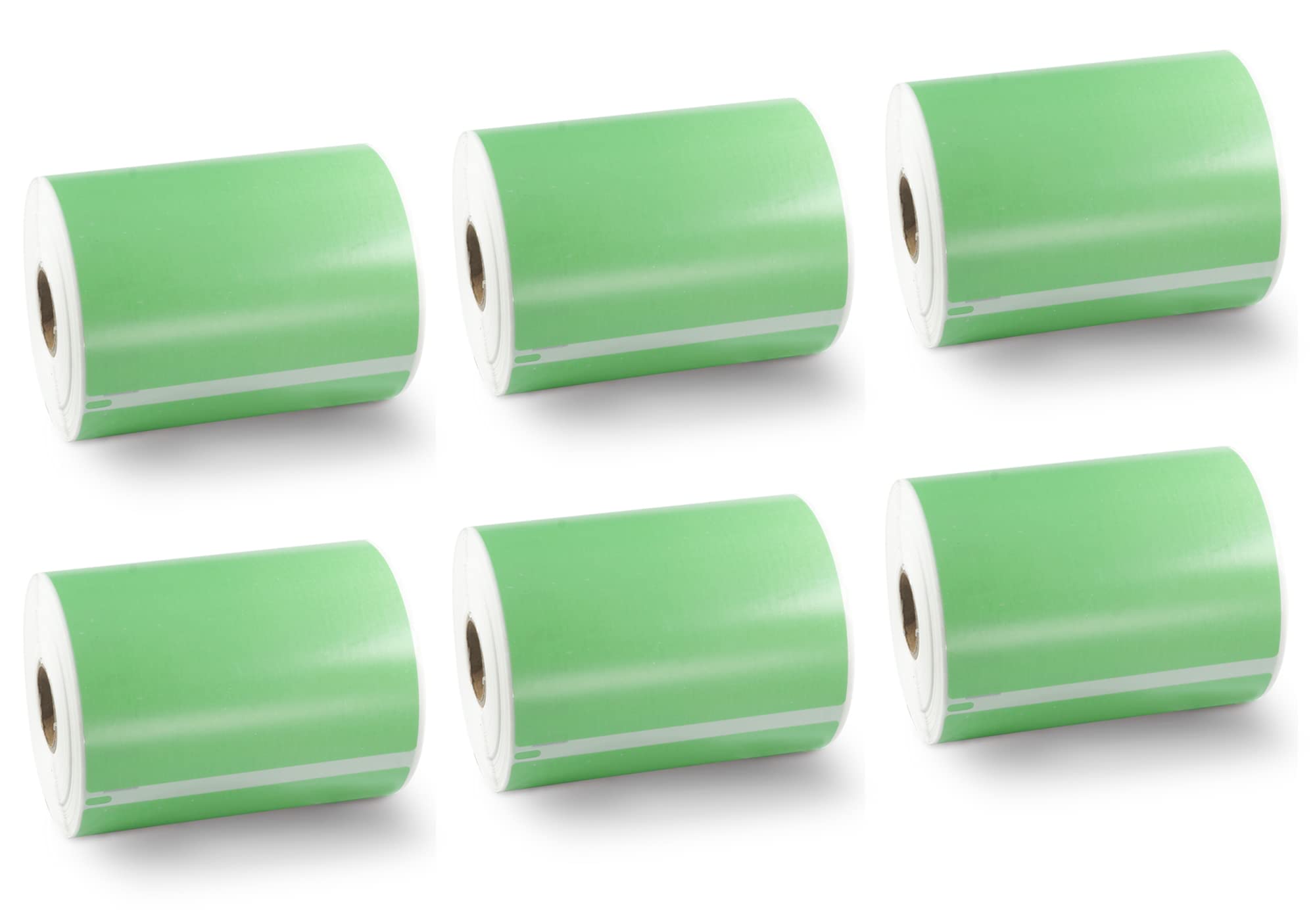 BETCKEY - 6 Rolls Green Extra Large Shipping Labels Compatible with DYMO S0904980, 104mm x 159mm, 1320 Colored Labels Compatible with DYMO LabelWriter 4XL, NOT Fit 550 or 5XL