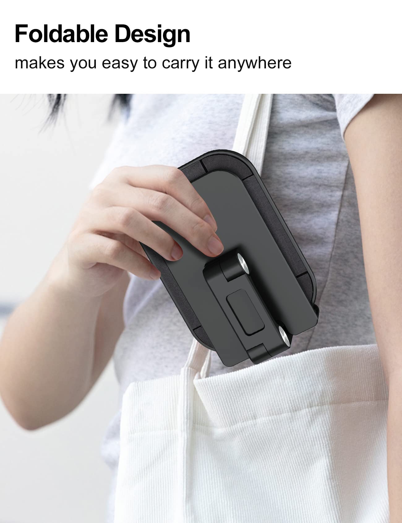 OCYCLONE Phone Stand, Adjustable Height and Angle Cell Phone Stand for