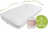 Vesta Baby Premium Mattress Protector Cot 60 x 120 cm Waterproof Fitted Sheet view 3
