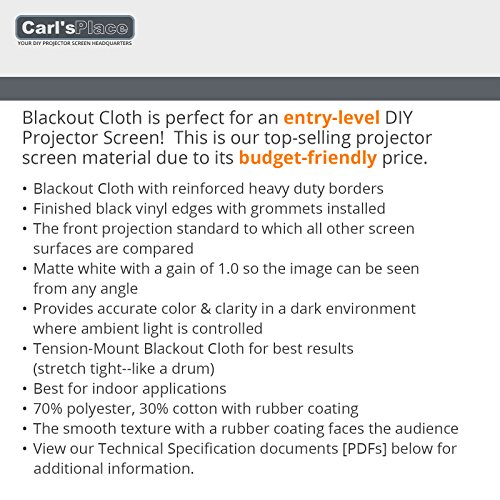 Carls-Blackout-Cloth-Projector-Screen-169-675x12-Ft-165-in-Folded-Finished-Edges-Grommets-DIY-Projection-Screen-Matte-White-Dark-RmControlled-Ambient-Light-ension-Mount-0-Gain