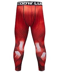 Red Plume Men's Compression Elastic Tight Leggings