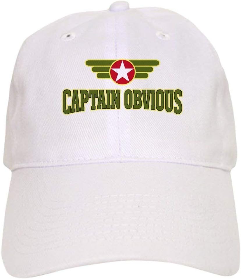 Captain Obvious - Cap - Baseball Cap with Adjustable Closure, Unique Printed Baseball Hat