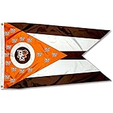 Bowling Green State Falcons State of Ohio Flag