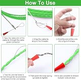 YAANBUNB 6m Fish Tape Wire Puller Nylon Cable Rod Kit Metal Lock for Insulation view 5