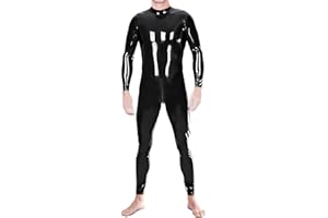 Latex Catsuit Back Zipper for Men Handmade Rubber Bodysuit Jumpsuit Party Wear