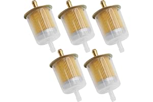 VIKKSAER 5PCS 5/16 Inch Universal Fuel Filter, Used for Tractors, Cars, Trucks, Motorcycles, RVs, & Gas-Powered Engine Vehicl