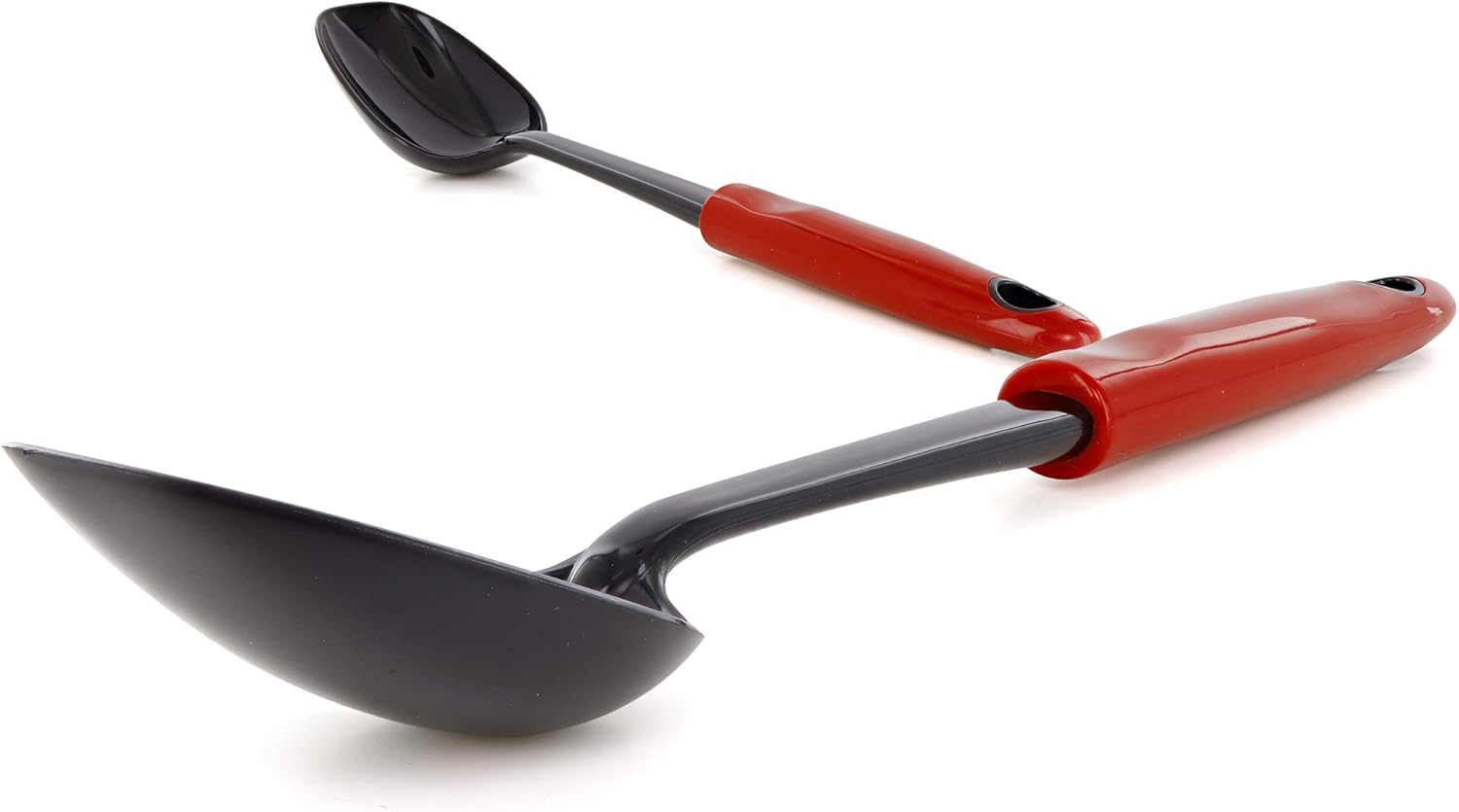 Ram Pro Basting Spoon Professional Kitchen Utensil Cooking Spoon Made of Heat Resistant Nylon with Ergonomic handle Ideal for all sorts of cooking (Red) Pack Of 3: Kitchen & Dining