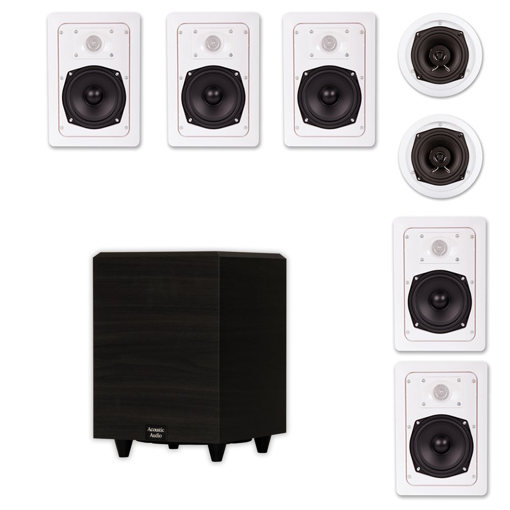 Amazon Com Acoustic Audio Ht 57 In Wall Ceiling 7 1 Home Theater