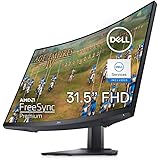 Dell S3222HG Curved Gaming Monitor - 32-inch 165Hz Full HD (1920 x 1080) Display, 1800R Curvature, AMD FreeSync, 4ms Grey-to-