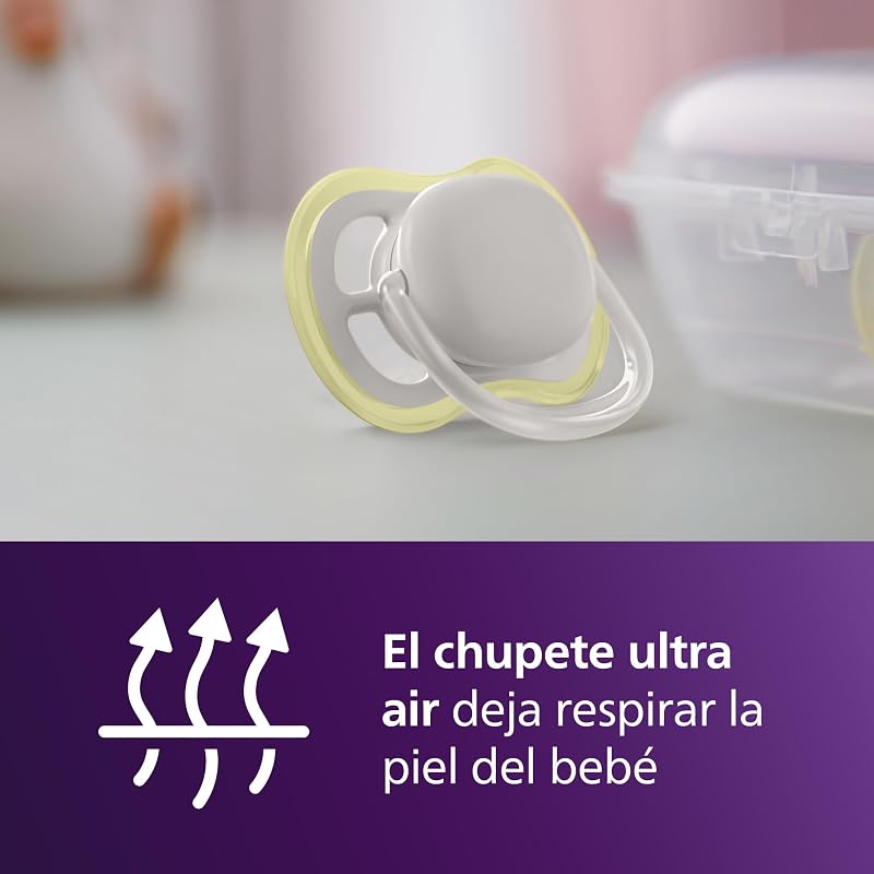 Avent Natural Response - Set de regalo para bebés: 2 biberones Natural Response de 260 ml con tetinas T3 (para bebés de 1 mes o más) y 4 chupetes Ultra Air (modelo SCD837/13)